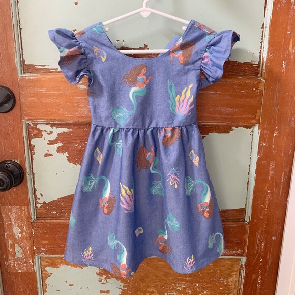 Disney Princess Chambray Dress • The Little Mermaid • 4T - Picture 1 of 5